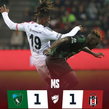 🏆⚽ Ziraat Türkiye Kupası C Grubu 3. hafta maçında Beşiktaş ile Kocaelispor 1-1 berabere kaldı.