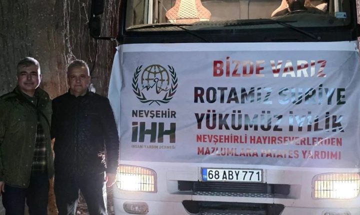 Nevşehir’den Suriye’ye 2 Tır Patates Yardımı