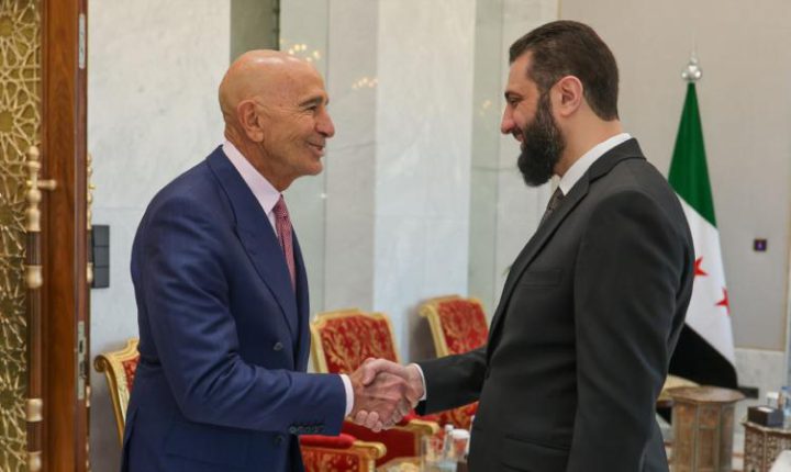 “Suriye Cumhurbaşkanı Şara, ABD’nin Suriye Özel Temsilcisi Barrack’ı Kabul Etti”