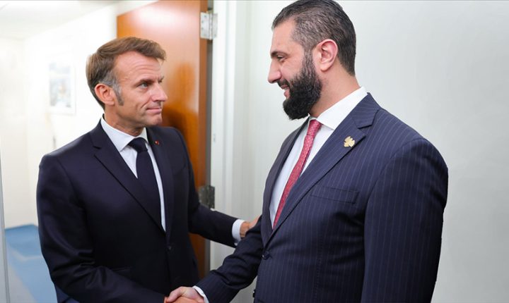 Şara ve Macron, Suriye’nin İstikrarı ve Yeniden İmarını Görüştü