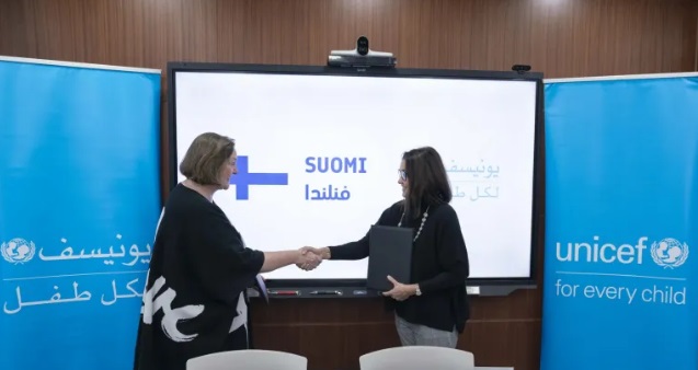 UNICEF ve Finlandiya’dan Suriye’deki çocuklara 2,7 milyon avroluk destek