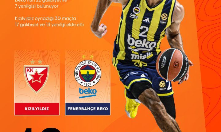 🏀 Temsilcimiz 🇹🇷Fenerbahçe Beko, EuroLeague’in 31. haftasında 🇷🇸Kızılyıldız’a konuk olacak.