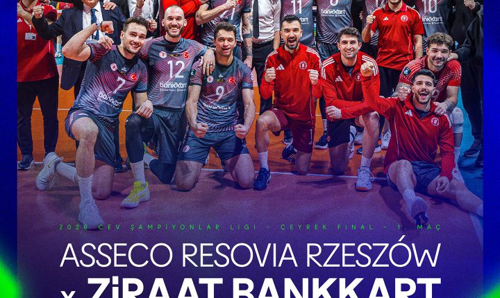 🏐 Temsilcimiz 🇹🇷Ziraat Bankkart, CEV Erkekler Şampiyonlar Ligi çeyrek final ilk maçında sahaya çıkacak.