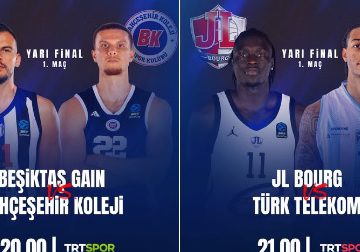Temsilcilerimiz BKT EuroCup yarı final müsabakalarında sahaya çıkacak; heyecan TRT ekranlarında yaşanacak.