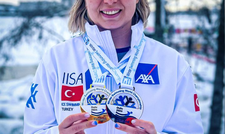 🏊‍♂️ Ultra maraton yüzücüsü Bengisu Avcı, Finlandiya’da düzenlenen 2026 Dünya Kış Yüzme Şampiyonasında 200 metre kurbağalamada 3,07,83’lük dereceyle 30-39 yaş arasında dünya rekoru kırdı.