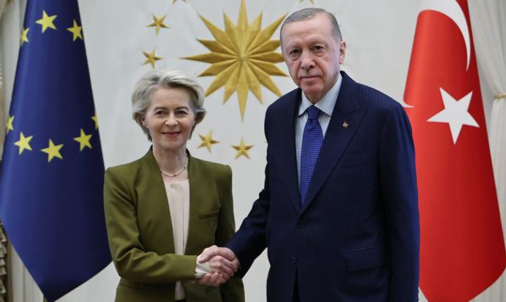 Erdoğan, AB Komisyonu Başkanı von der Leyen ile Görüştü