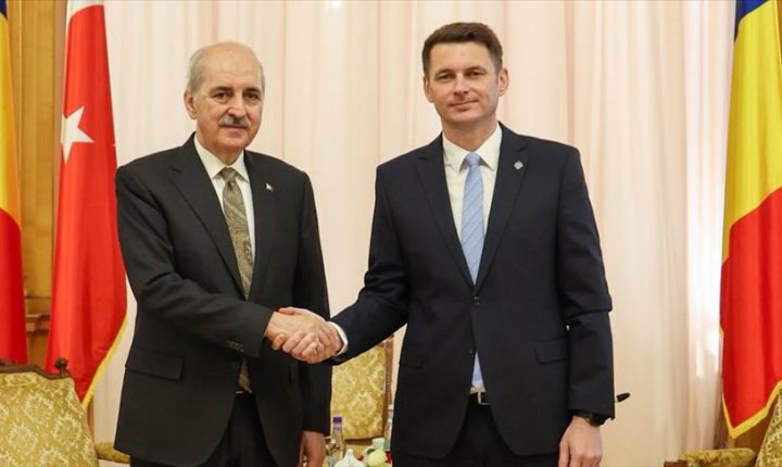TBMM Başkanı Kurtulmuş, Romanya Senato Başkanı Abrudean ile görüştü