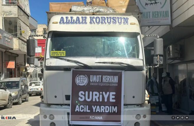 Umut Kervanı’ndan Suriye’ye yardım tırı