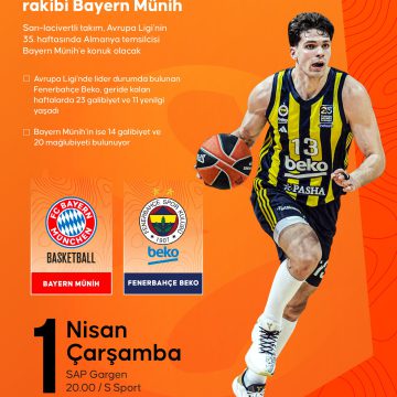 🏀 Temsilcimiz 🇹🇷Fenerbahçe Beko, EuroLeague’in 35. haftasında 🇩🇪Bayern Münih’e konuk olacak.