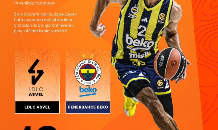 🏀 Temsilcimiz 🇹🇷Fenerbahçe Beko, EuroLeague’in 38. haftasında 🇫🇷Asvel’e konuk olacak.