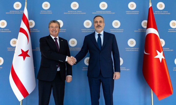 Türkiye Cumhuriyeti Dışişleri Bakanı Fidan, KKTC Başbakanı Üstel ile Ankara’da görüştü