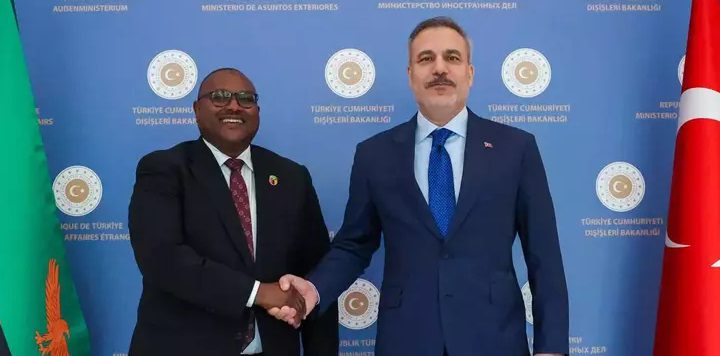 Türkiye Cumhuriyeti Dışişleri Bakanı Fidan, Zambiya Dışişleri Bakanı ile bir araya geldi