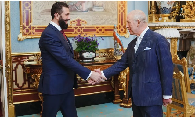 Suriye lideri Şara Kral Charles ile görüştü