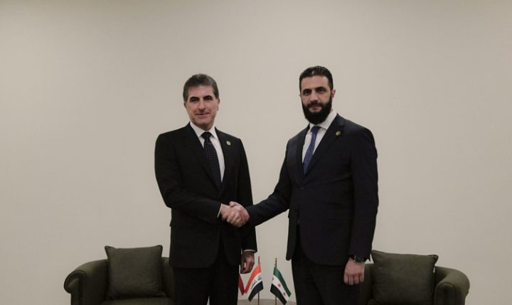 Suriye Cumhurbaşkanı Şara ,Irak Kürt Bölgesel Yönetimi Başkanı Barzani ile telefonda görüştü