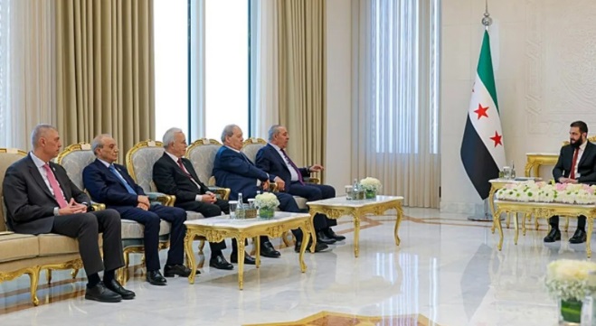 Suriye Cumhurbaşkanı Şara, Filistin Heyetiyle Görüştü