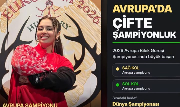 Azra Sarı’dan Avrupa’da Çifte Şampiyonluk