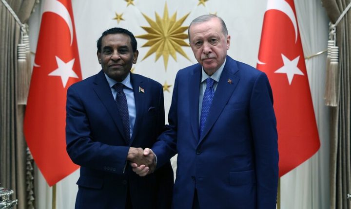 Türkiye Cumhuriyeti Cumhurbaşkanı Erdoğan, Sudan Başbakanı İdris’i kabul etti
