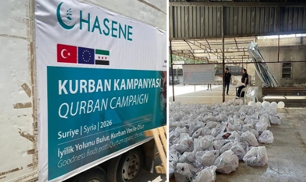 Hasene kurban ekibi Suriye’de sıkıntısız kurban dağıttı