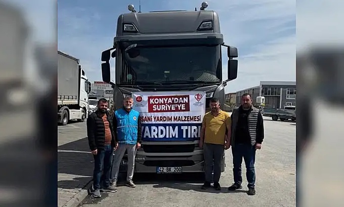 Konya’dan Suriye’ye umut yüklü TIR yola çıktı
