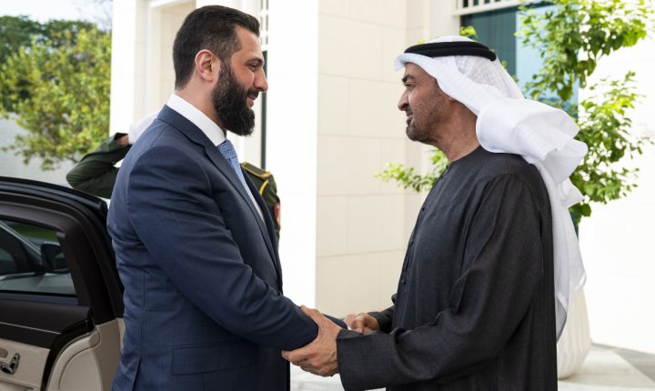 Suriye Devlet Başkanı Şara, BAE lideri Muhammed bin Zayed ile görüştüi