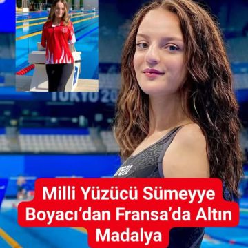 Milli Yüzücü Sümeyye Boyacı’dan Fransa’da Altın Madalya