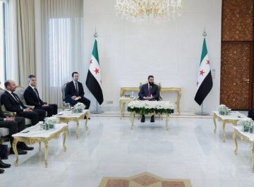 Suriye Cumhurbaşkanı Şara, Hollanda Heyetini Halk Sarayı’nda Kabul Etti